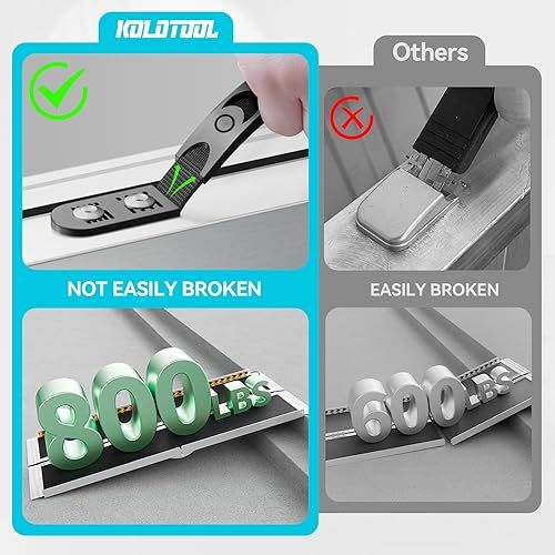 Miniatura 3 de KOLO - Rampa portátil para silla de ruedas de 4 pies y 800 libras de capacidad para el hogar, rampas para escalones, rampas de aluminio