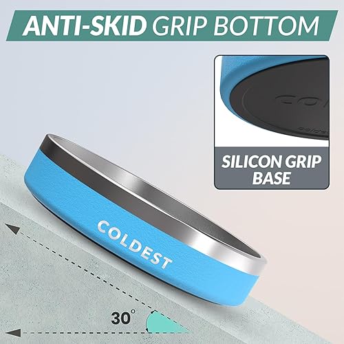 Miniatura 2 de Coldest Dog Bowl - Tazón de acero inoxidable antideslizante y a prueba de derrames, con aislamiento de metal, cuencos para perros, gatos y mascotas,