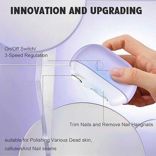 Miniatura 7 de Fanyil easyclip 2026 - Cortauñas inteligente para personas mayores, herramienta eléctrica de cuidado de uñas con luz LED, recortadora de uñas sin