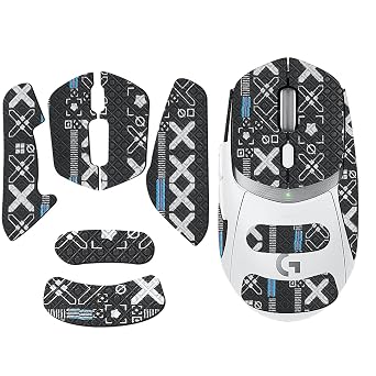 NOUKAJU Mouse Grip Tape Full Coverage for Logitech G309, Mouse Anti Slip Grip Tape,Self-Adhesive PreCut Sweat-Resistant Professional Mice Upgrade KitBlack