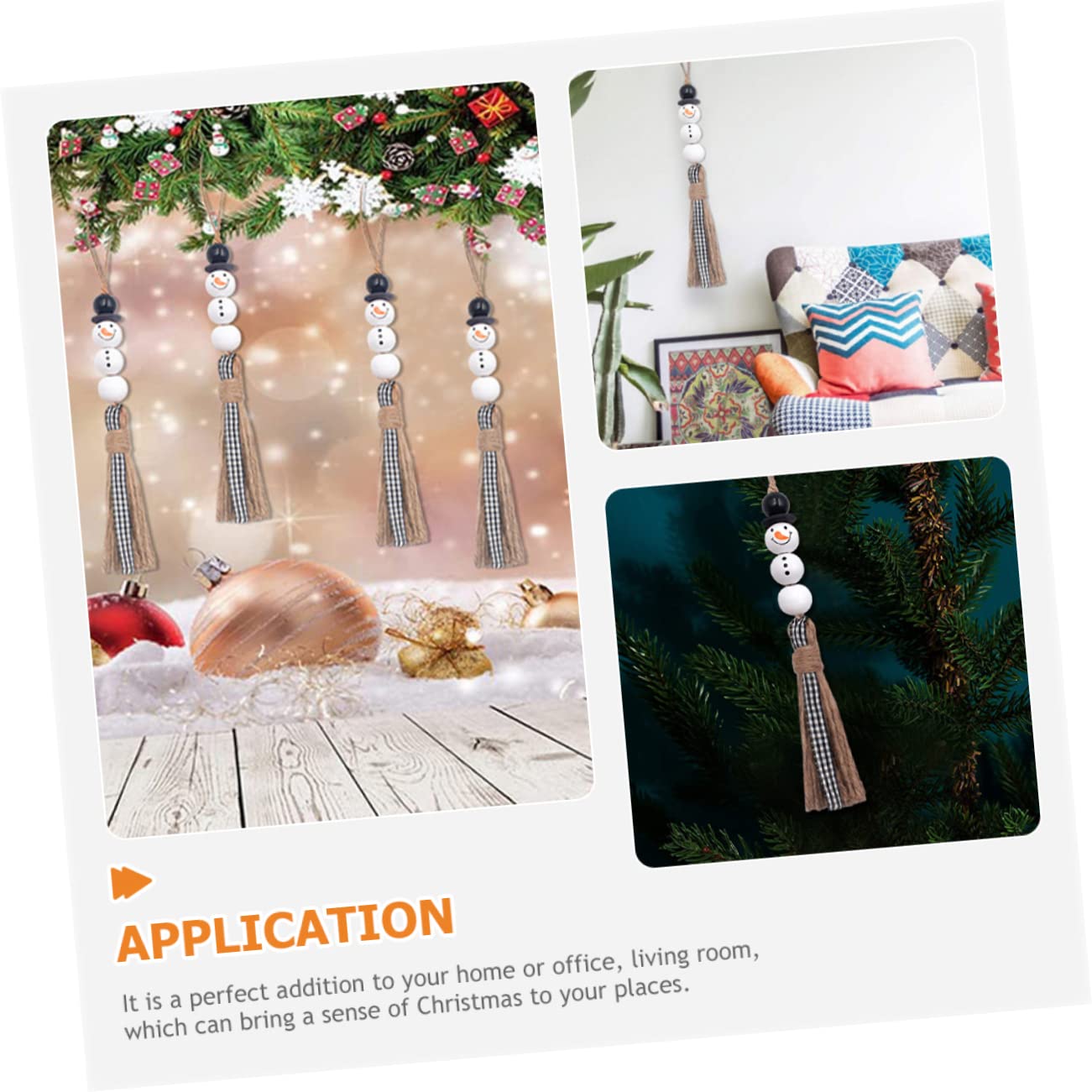 TOPBATHY 16 STK Quastenperlen ferienhaus Dekorationen perlengestuftes Tablettdekor weihnachtsdeko graceling frantzen Girlande aus Holzperlen weihnachtsschmuck zum aufhängen betäuben