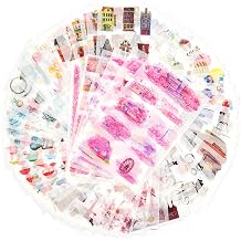72 Pieces Scrapbooking Stickers Washi Stickers Decoration Stickers Planner Stickers 12 Themes Assorted Diary, Album, Diary, DIY Arts & Crafts Secret Garden