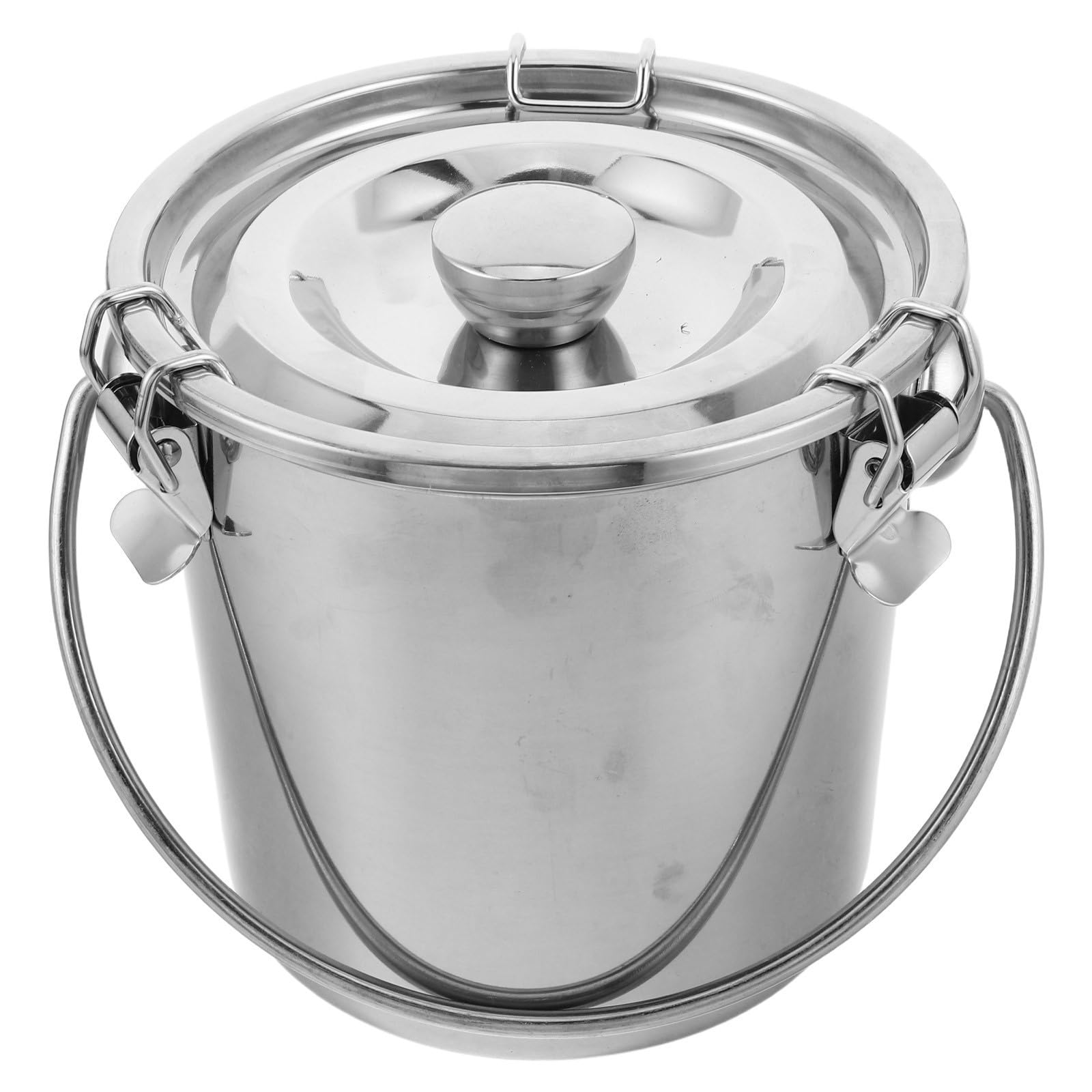 Edelstahl Aufbewahrungseimer 3l mit Luftdicht Verschließendem Deckel und Praktischem Griff Leicht zu Reinigen für Küche und Outdoor Picknicks