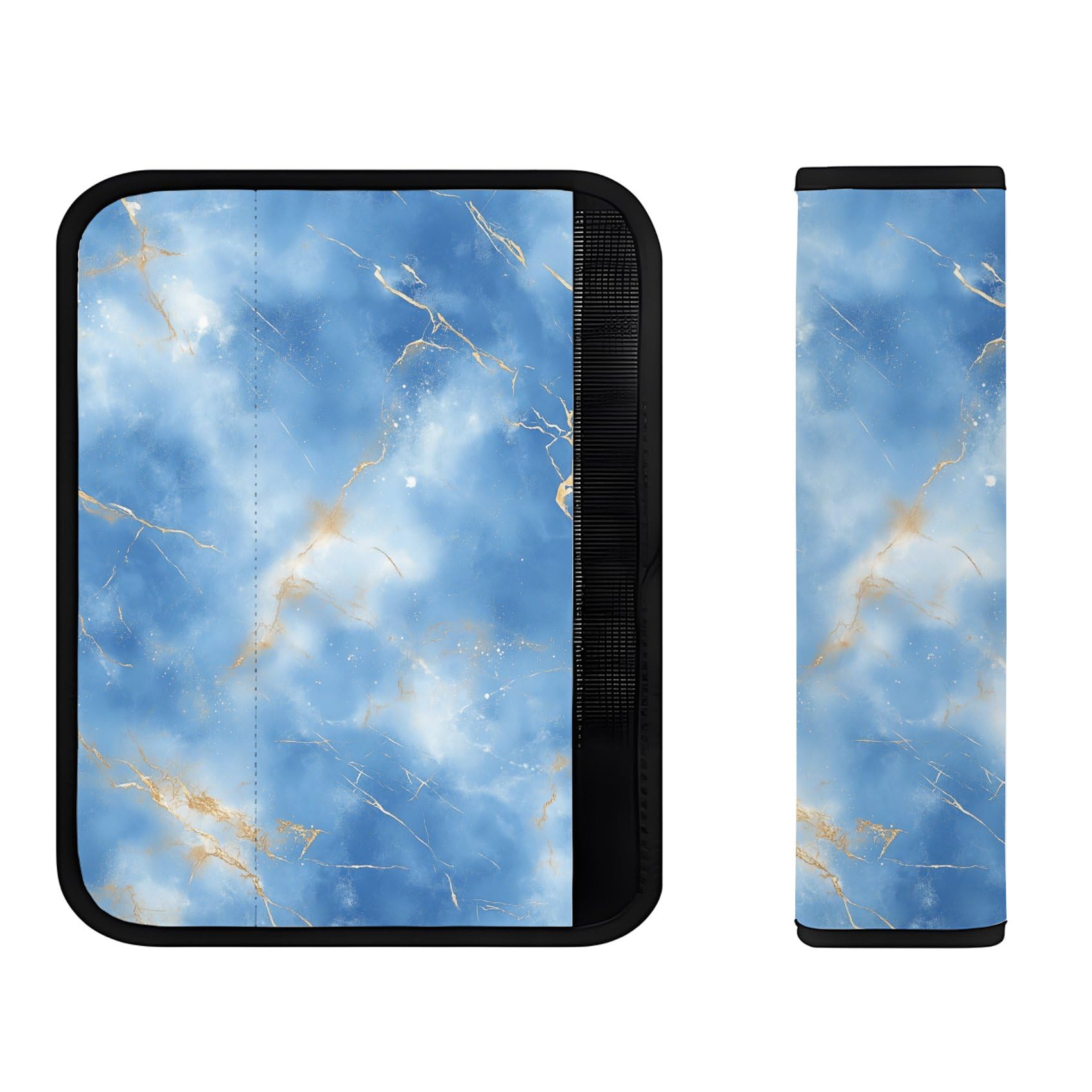 Soft Blue Marble Seat Belt Pads, Comfortable Seat Belt Covers Car Accessories All Season Cushion General Comfort Universal Strap Safety Car Safety Shoulder Protector Seatbelt Cushion