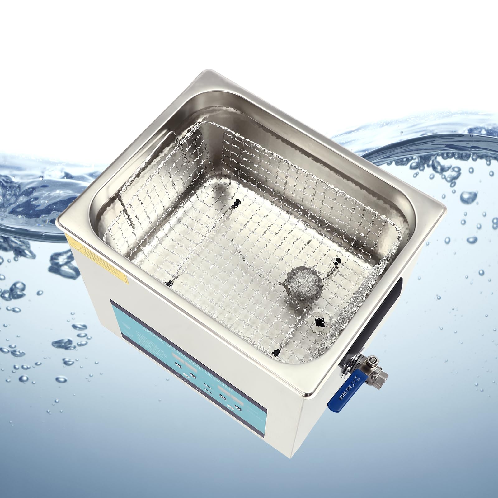 Ultraschallreiniger 10L mit Heizung & Degas-Funktion, 240W Ultraschallreinigungsgerät aus Edelstahl, 28/40KHz Dual-Frequenz, Digitales Ultraschallbad für Vergaser, Schmuck & Werkzeuge, Silber