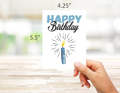 Miniatura 3 de Small World Greetings Tarjetas de cumpleaños surtidas para hombres y mujeres, 12 unidades, interior en blanco con sobres, tamaño A2 (5.5 x 4.25