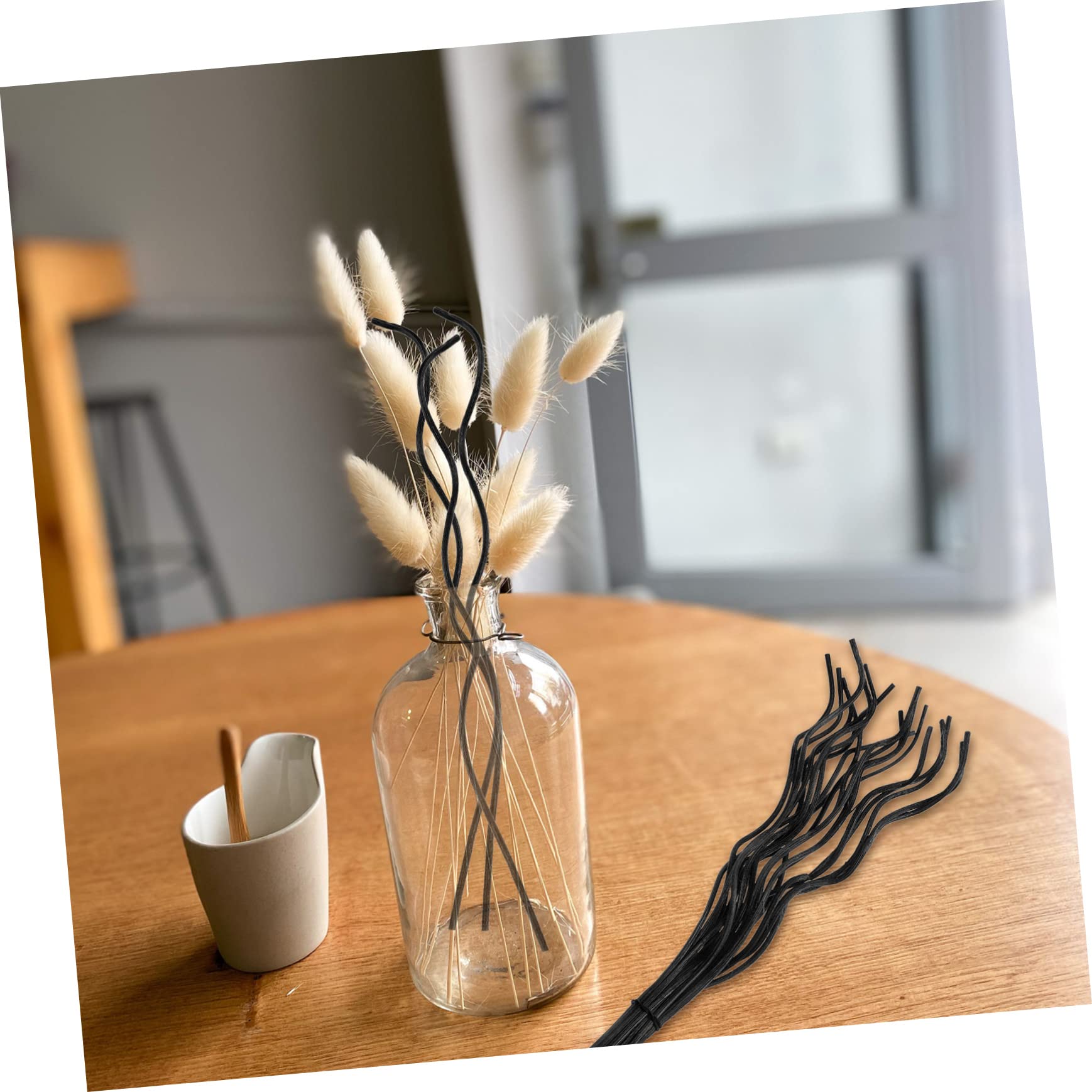 MAGICLULU 120stücke Rattan Diffuser Sticks Für Ätherische Öle Schwarze Duftstäbchen Für Zuhause Büro Und Spa Für Duftöle Leicht Zu Ersetzen Verwenden