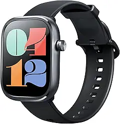 Mibro C4 Relógio inteligente, Tela HD de 2,01 polegadas Smartwatch para homens e mulheres, Chamada Bluetooth com estilo 100+ modos esportivos 2ATM à prova d'água, para Android iPhone (Cinza escuro)