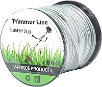 Vista 3 de Línea de recortadora redonda de 120 pulgadas x 150 pies, alambre de acero universal, para recortar césped, cuerda de alambre, desbrozadora, repuesto