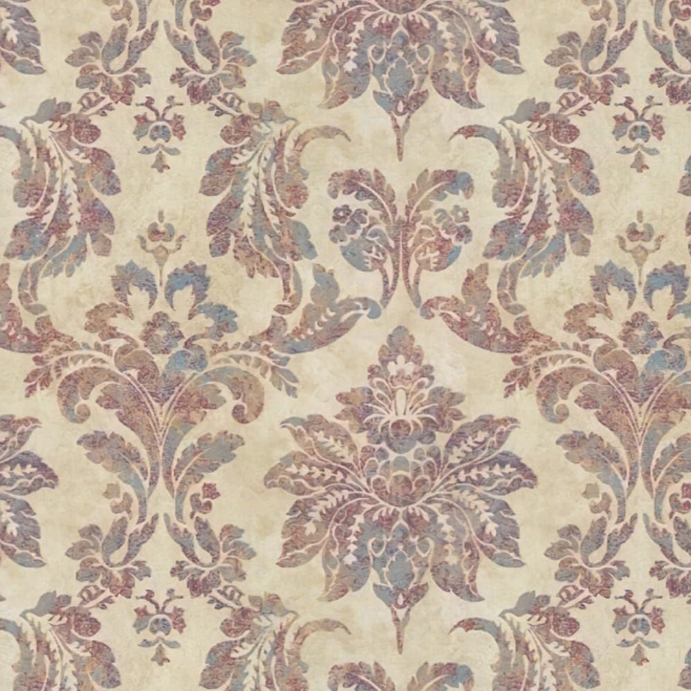 PROLEMIX Vintage Damask Peel and Stick Wallpaper, Self-Adhesive Vinyl, Beige Waterproof, 44 x 300 cm, for Bedroom and Bathroom