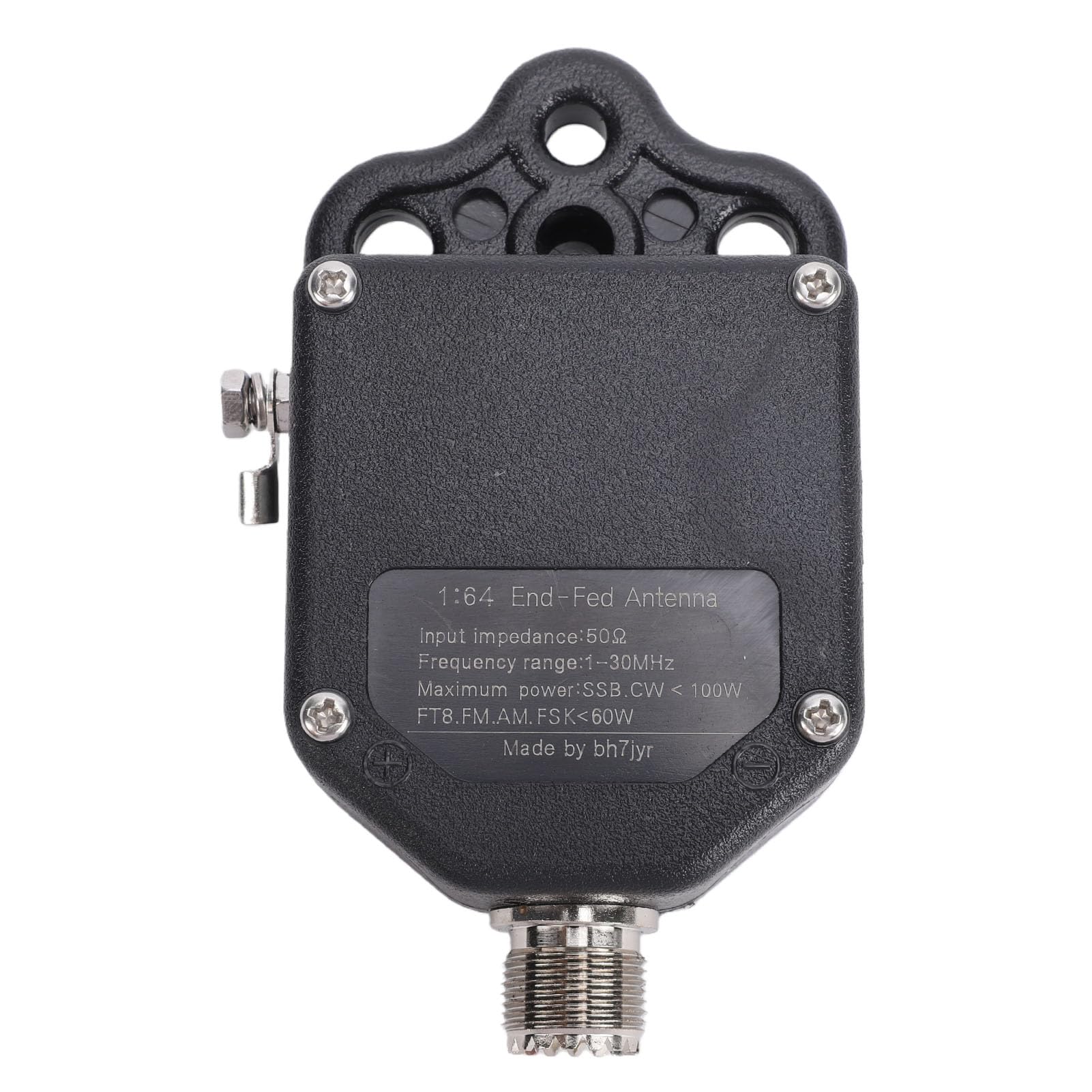 Eacam Antenne End-fed da 100 W e Balun 1:64 per Applicazioni Radio a Onde Corte, Compatte e Facili da Installare per gli Appassionati di Radio, Materiale ABS di Alta qualità