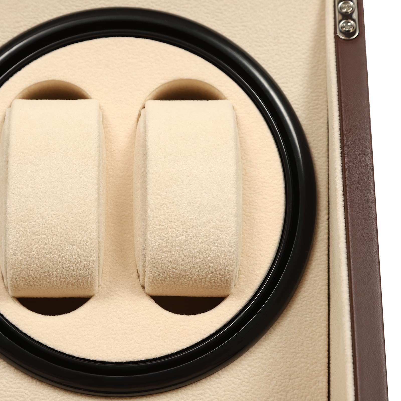 Uhrenboxen 4+6 Automatische Uhrenbeweger Box Braun Uhrenkasten Automatisch Vitrine Watch Winder Display Leder Uhrenboxen aufbewahrungsbox Geschenk für Weihnachten/Jubiläum/Vater/Geburtstag