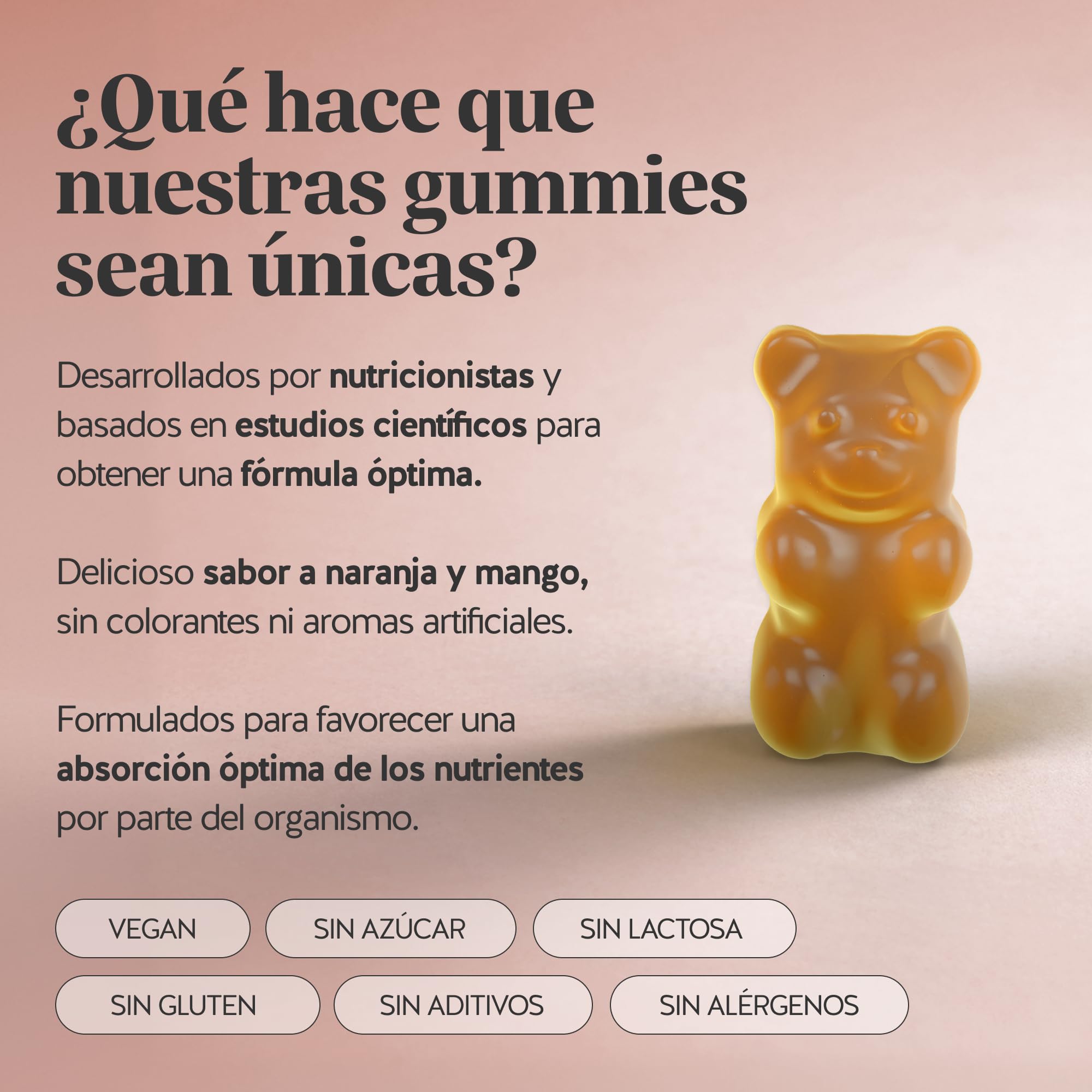 Bears with Benefits - Gominolas de Ácido Hialurónico - Hidratación - 90 uds