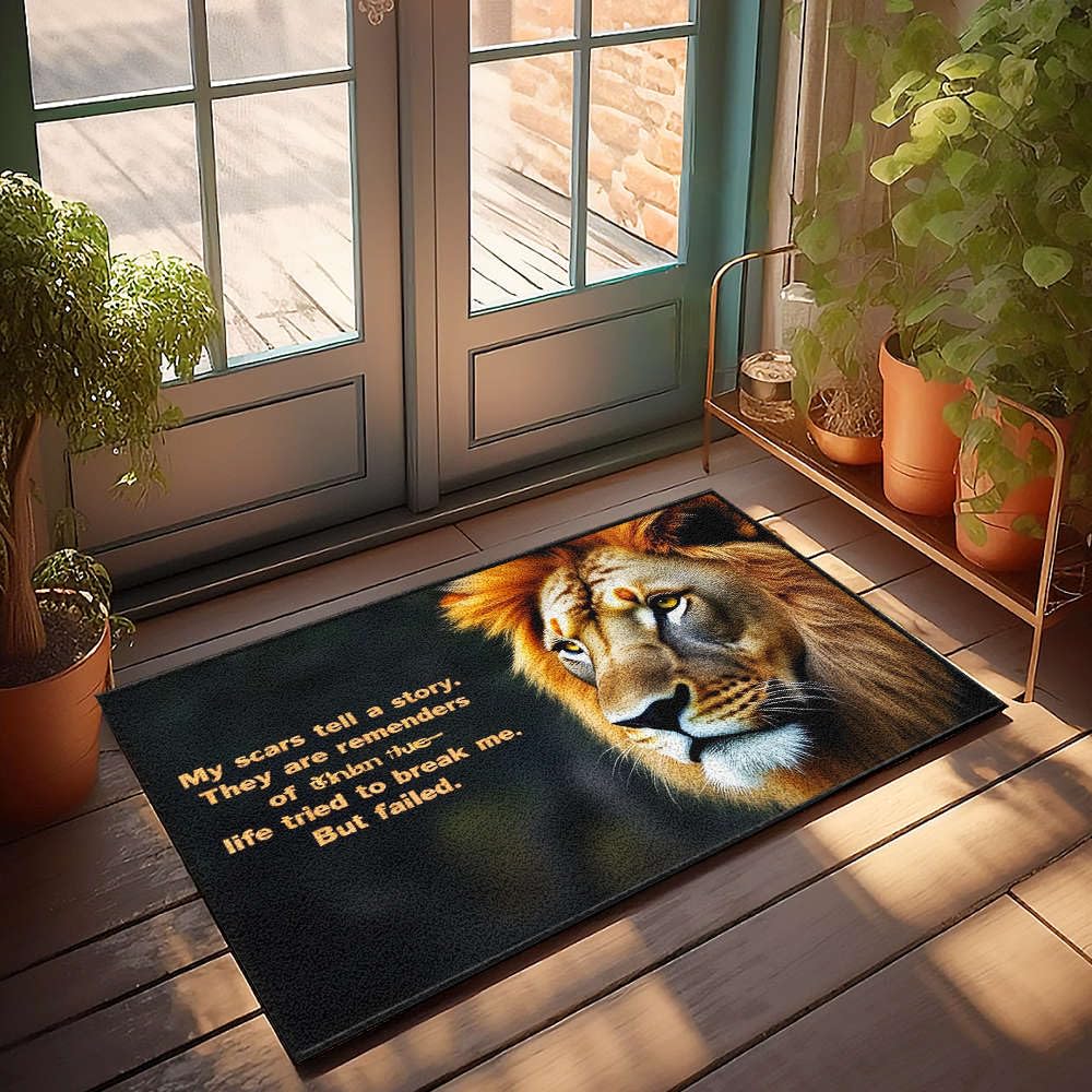 Paillasson d'extérieur amusant 65x90 cm avec message inspirant pour entrée