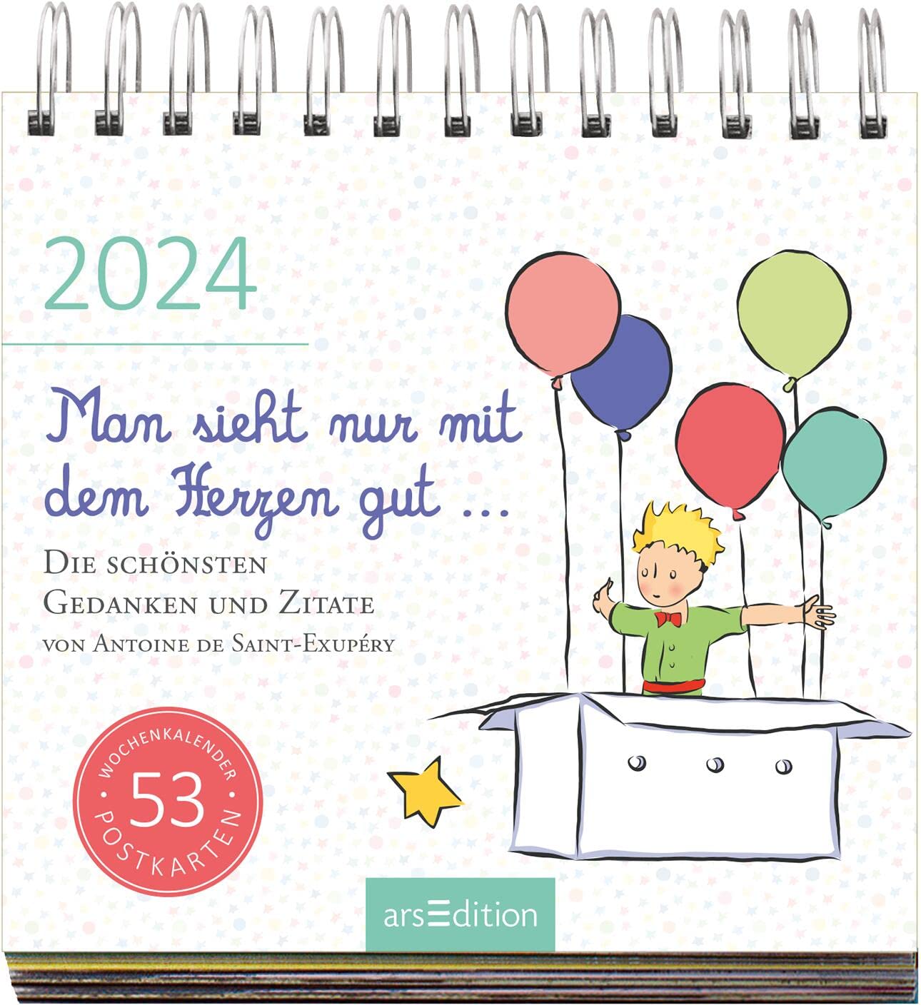 Display Postkartenkalender 2024: Mit 20 x 3 Ex. | Wochenkalender 2024, 53 Postkarten zum Abtrennen und Verschicken