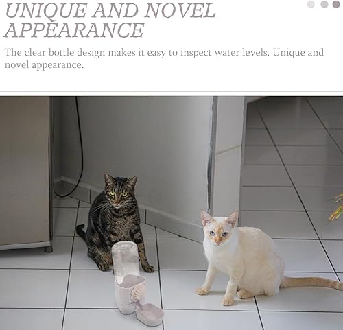 Miniatura 8 de Kisangel Botella dispensadora de agua colgante automática para perros, suministro de jaula para mascotas, bebedero portátil para cachorros y gatos