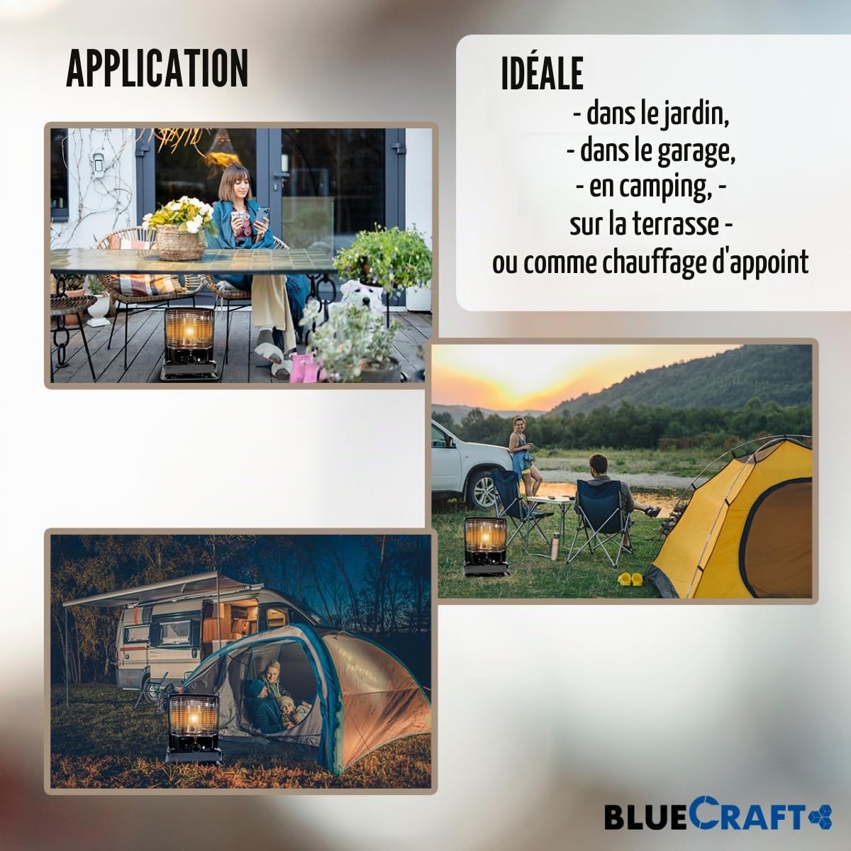 BlueCraft ZT-85 Poêle à pétrole avec pompe manuelle pour pétrole L | Four de secours | Chauffage de camping | Chauffage de secours sans électricité | Four à mèche