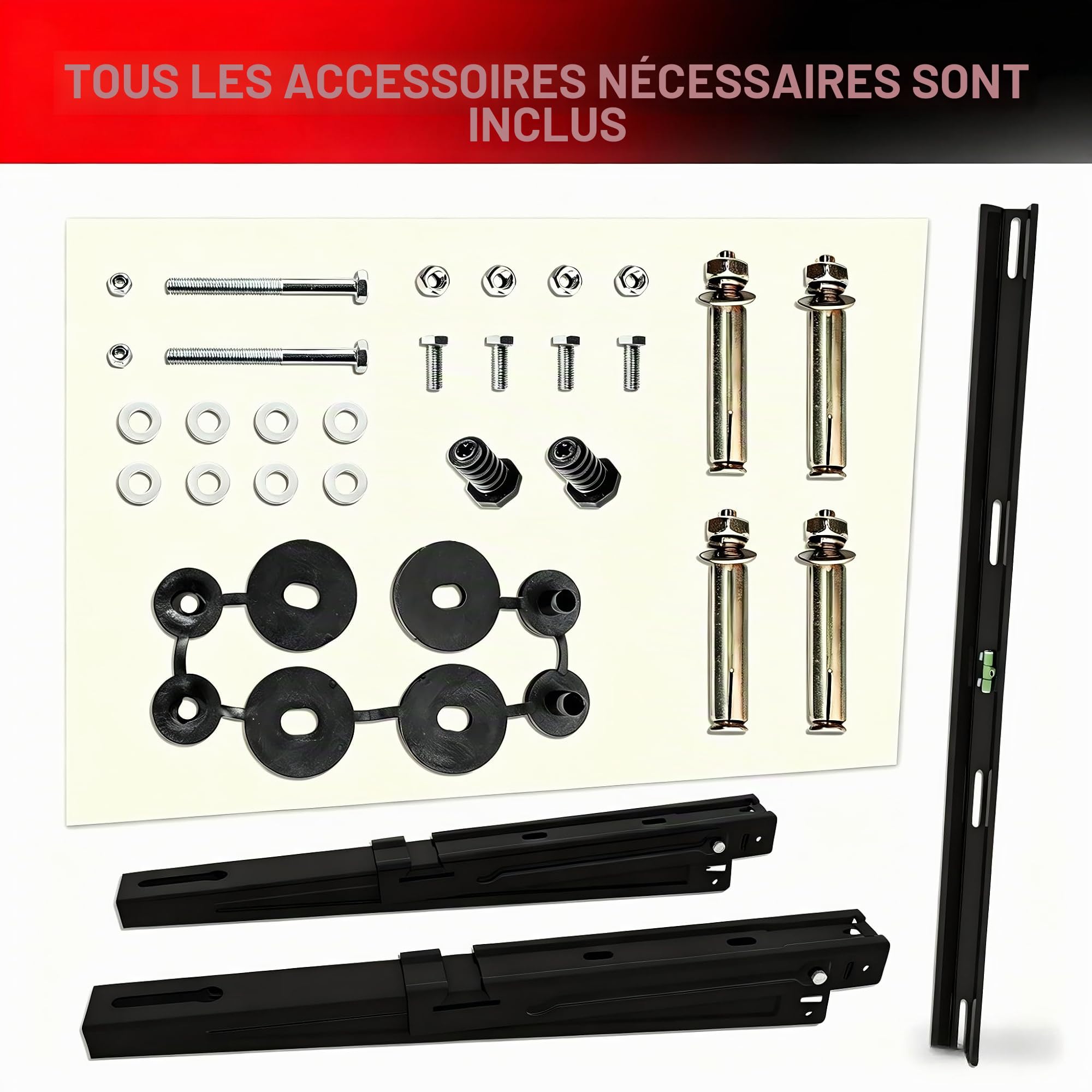 Wostore Support mural universel pour climatiseur extérieur 550 mm 9000-36000 BTU jusqu'à 160 kg, console murale pour climatiseur split et pompe à chaleur robuste et stable (noir 550 mm)