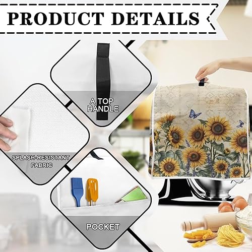 Vista 146 de Funda para batidora de Navidad para Kitchen Aid de 4.5 a 5 cuartos de galón, cubiertas antipolvo para electrodomésticos pequeños de hombre de Un