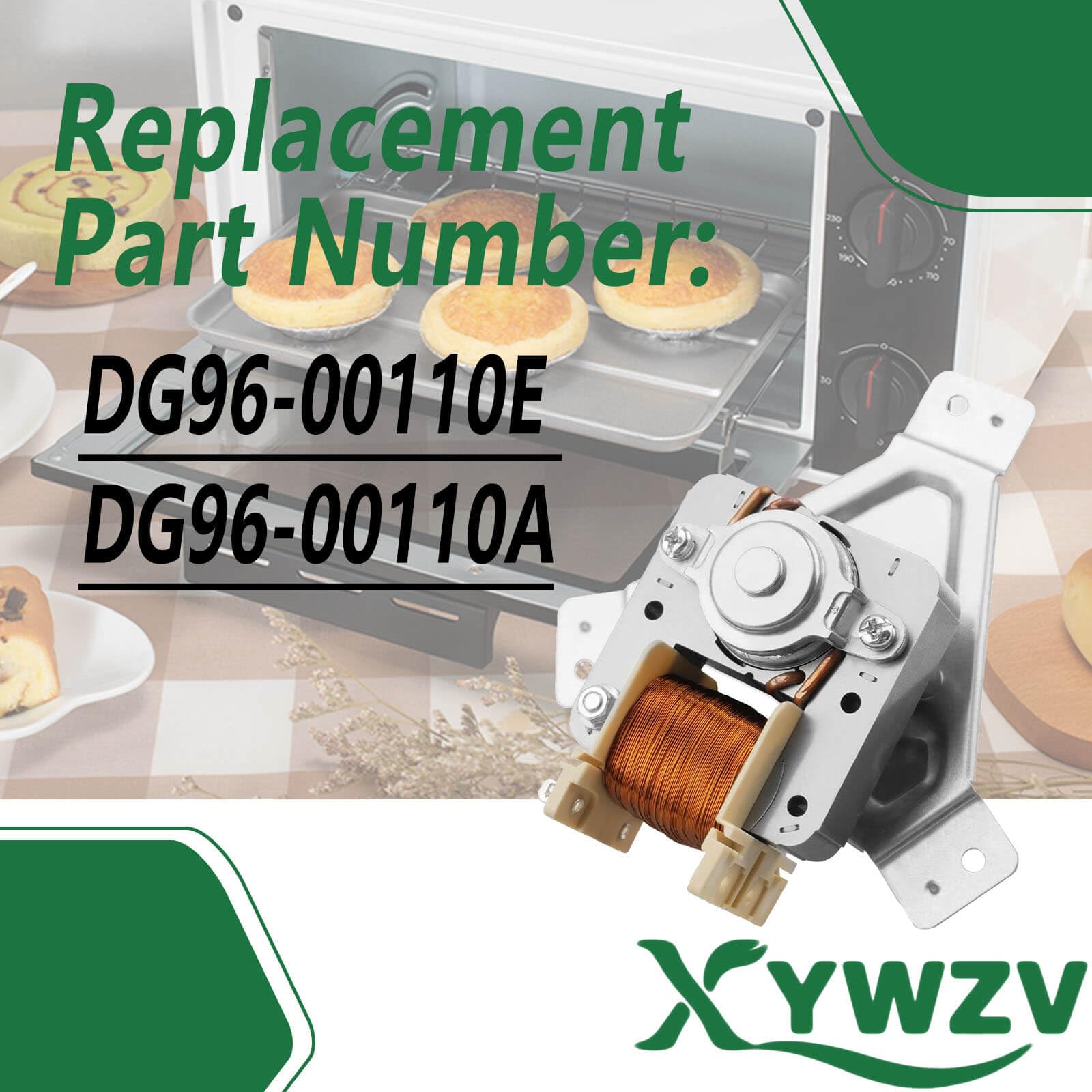 DG96-00110E DG96-00110A - Motor de ventilador de horno compatible con hornos Samsung, montaje de motor de ventilador de convección de horno eléctrico, AP5967760, PS11720787, rotación en sentido