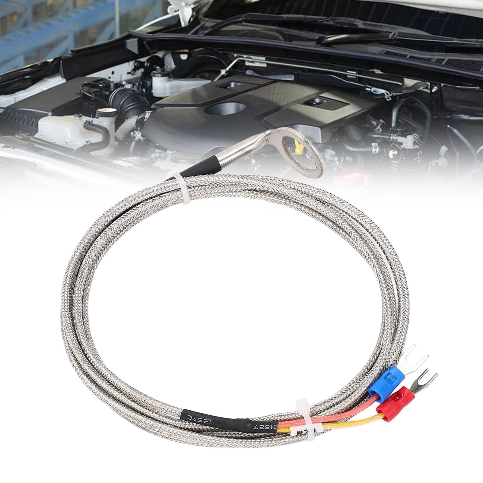 Cryfokt "Capteur de Température Robuste de Type K" pour la Mesure de Culasse de Moteur Automobile avec Rondelle de 14 Mm (#1)