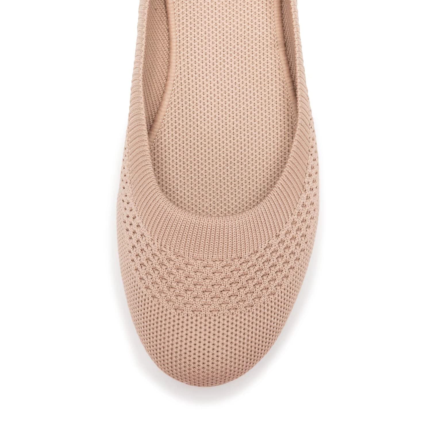 Frank Mully Ballerines Plates à Enfiler en Tricot pour Femme - Escarpins à Bout Rond
