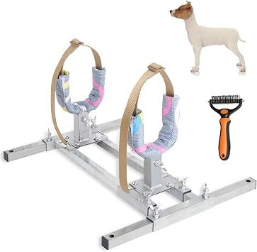 Dog Breeding StandMulti-Specification Stainless Steel Dog Breeding Stands,Shoulder height 5.9in-13.8in,Adjustable Dog Breeding Stand for Miniature Dog,Dog Breeding Rack