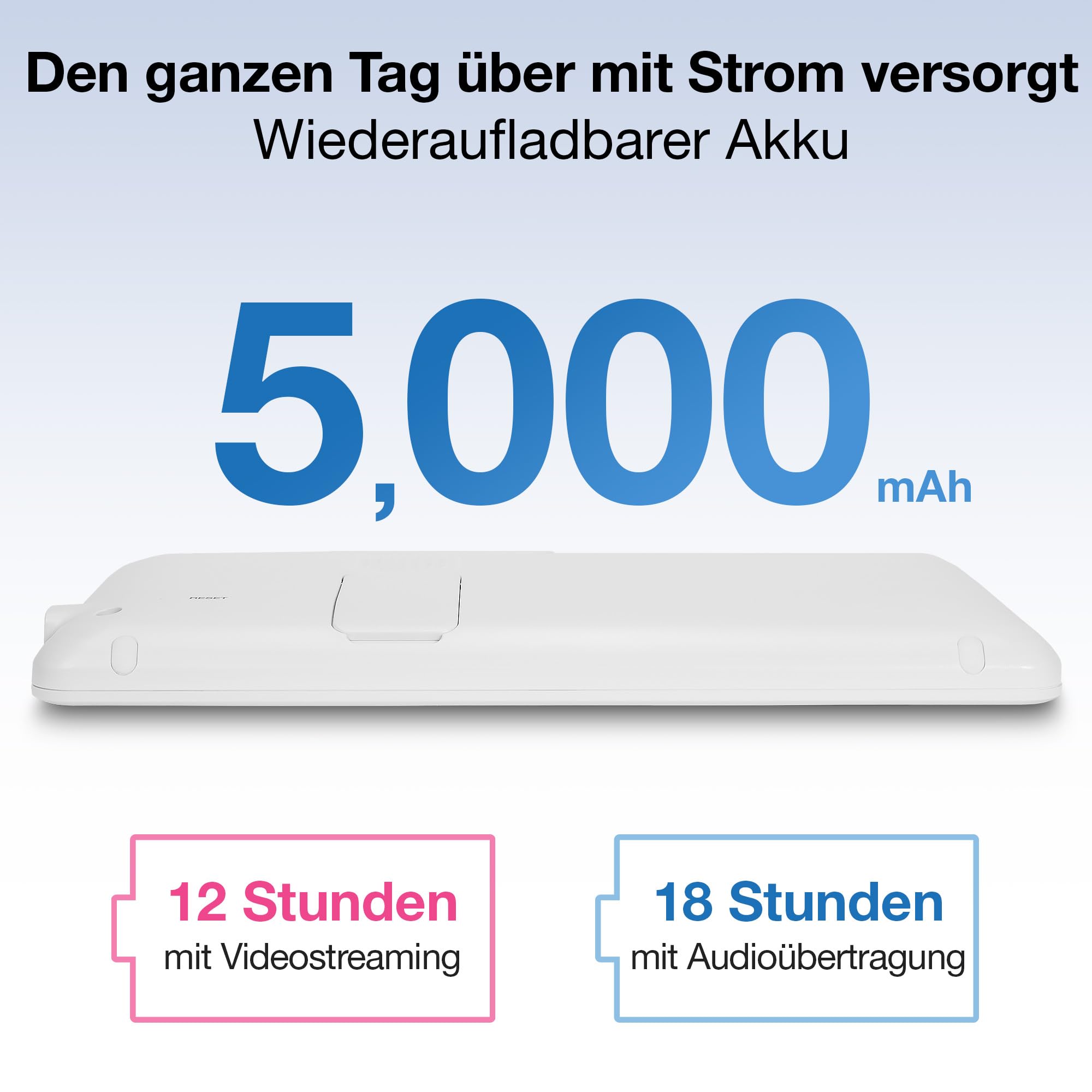 VTech Video-Babyphone mit 7" Farb-LCD-Bildschirm,360°-Panoramablick,Schwenken/Kippen/Zoom,Wiegenlieder&beruhigende Geräusche,Nachtlicht,Gegensprechfunktion,Touch-Bedienung,VM7468-2 mit Zwei Kameras
