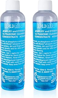 iSonic - CSGJ01x2 CSGJ01-8OZx2 Ultrasonic Jewelry/Eye Wear Cleaning Solution Concentrate (Pack of 2)
