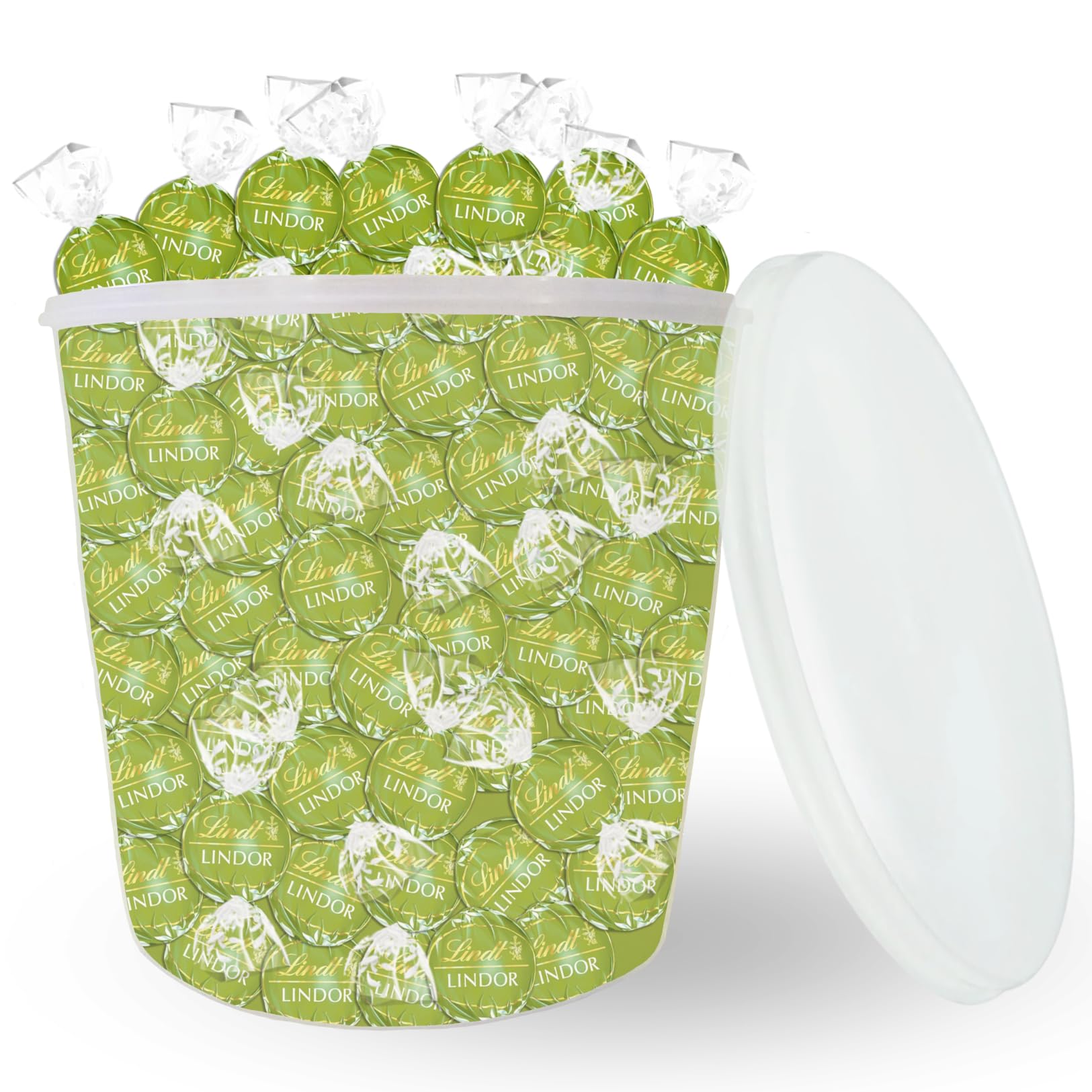 LINDT - 100 bouchées LINDOR Chocolat Lait Pistache - Boîte 1,25 kg