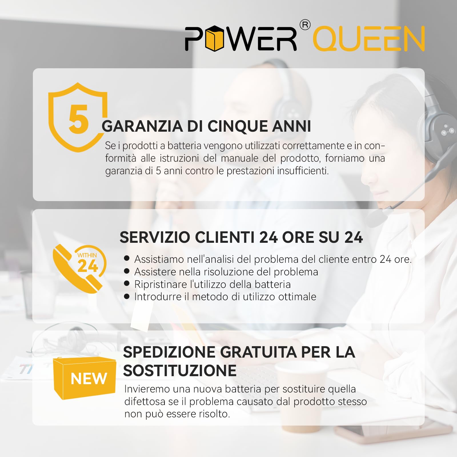 Power Queen 12V 50Ah LiFePO4 Batteria a ciclo profondo (Confezione da 2), potenza di carico 640 Wh, BMS 50A, Batteria da 4000-15000 cicli e durata di 10 anni, per camper, impianto solare, E-Scootern