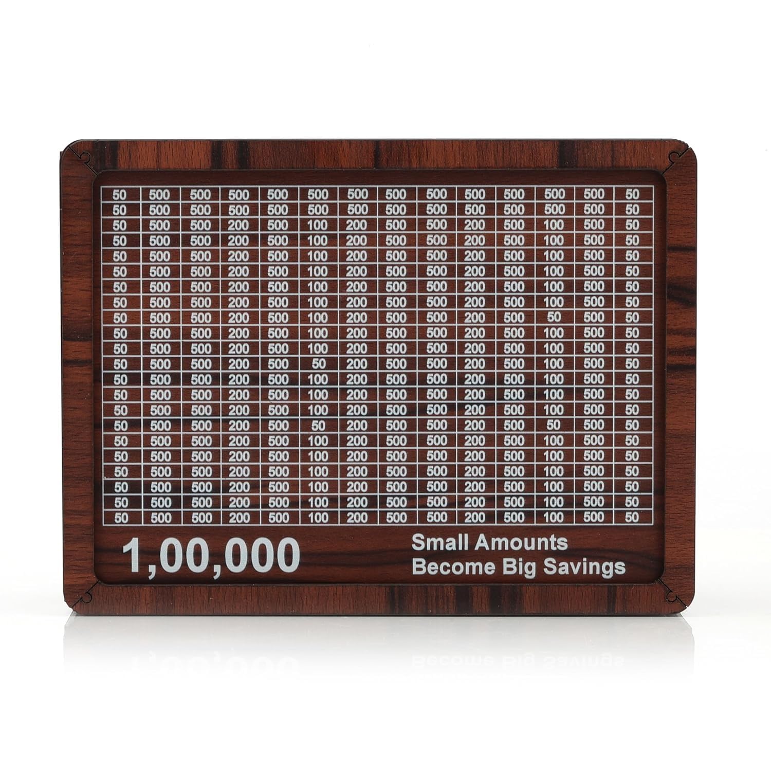 Wooden Money Box with Savings Tracker | 1 Lakh Goal Piggy Bank for Kids & Adults | Cash Collection Bank with Savings Chart | 100000 Gullak for Financial Savings Habit-image-17