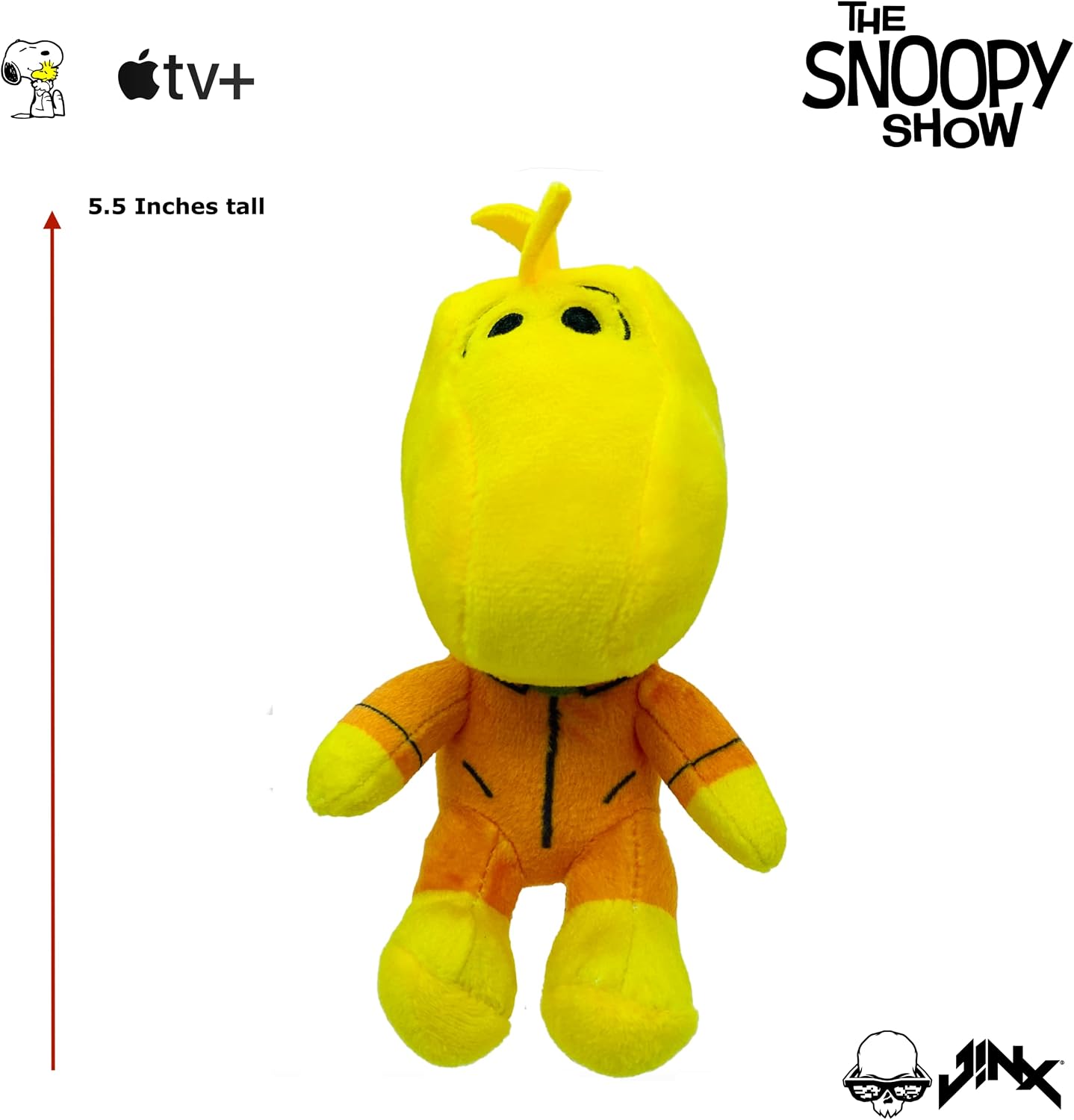 JINX Official Peanuts Collectible Plush Woodstock, Excellent Plushie Toy for Toddlers & Preschool, Super Cute Orange Flight Maverick image 3
