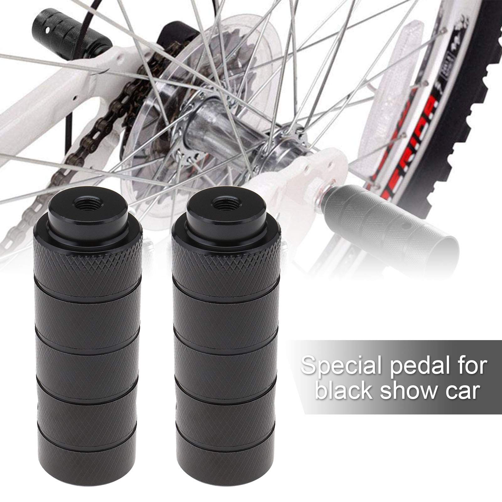 Wohlstand 2 Repose-pieds Alu BMX – Piquets Antidérapants, Diamètre 2,8 Cm, Ouverture 9 Mm, Rouges