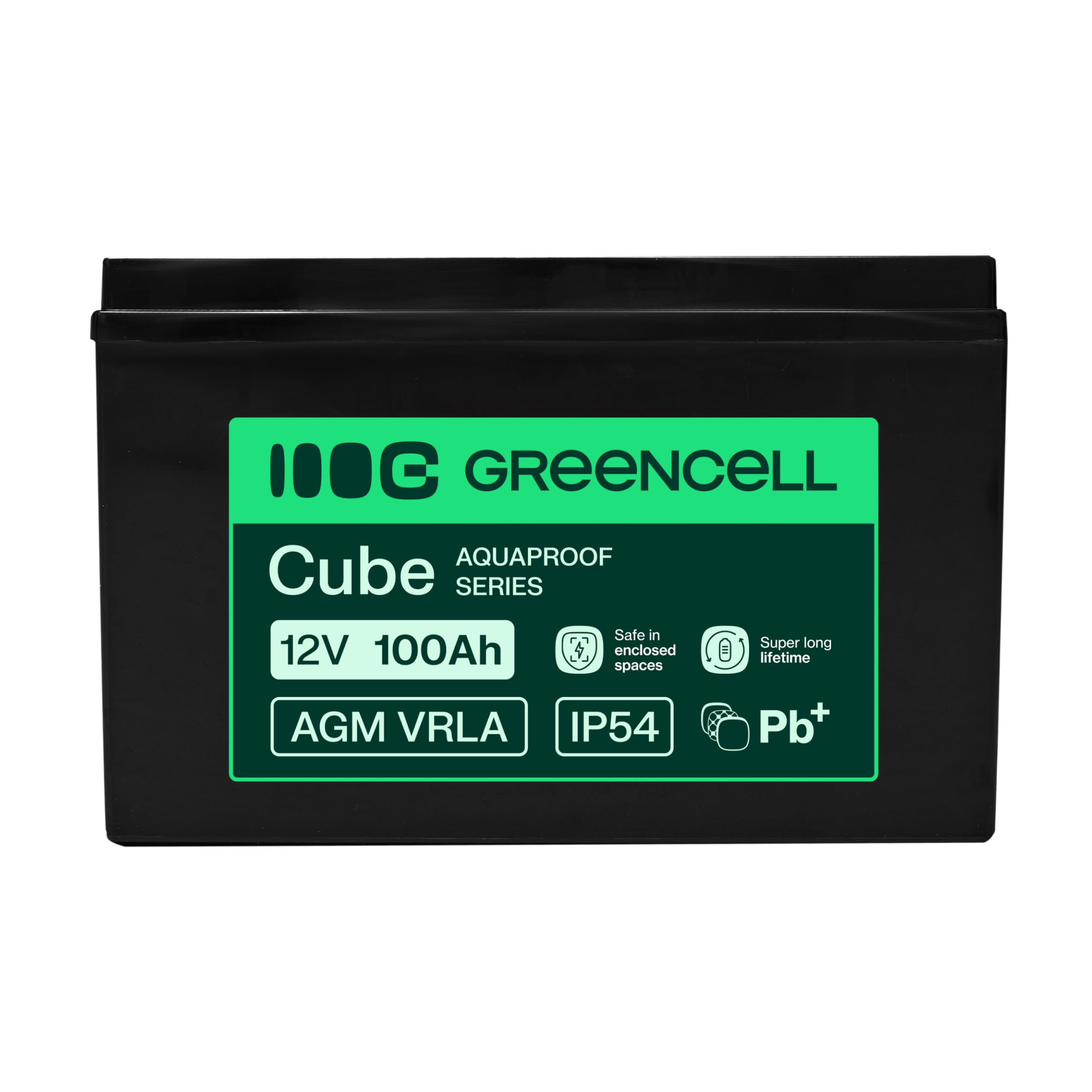 Batteria Greencell AGM VRLA 12 V 100 Ah – Batteria gel senza manutenzione per UPS, camper, sistemi di allarme, alimentazione di emergenza e applicazioni industriali, durevole, protezione IP54, alte
