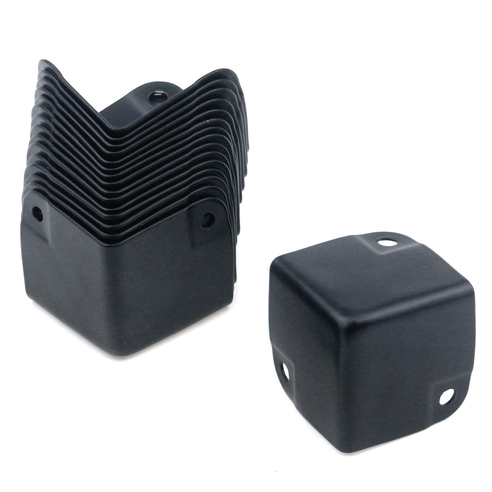 4 Protections D'angle Noires Pour Boîtes Métalliques - 33x33x33 Mm - Uxcell
