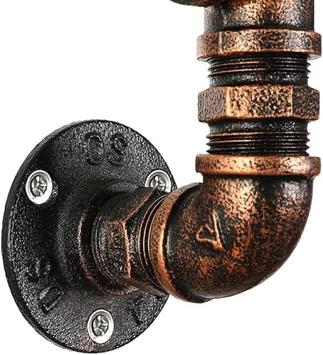 Miniatura 8 de LITFAD Aplique de pared industrial vintage de 47 pulgadas, lámpara de pared multi luz con 8 luces y brazo de accesorio de tubería en estilo barra