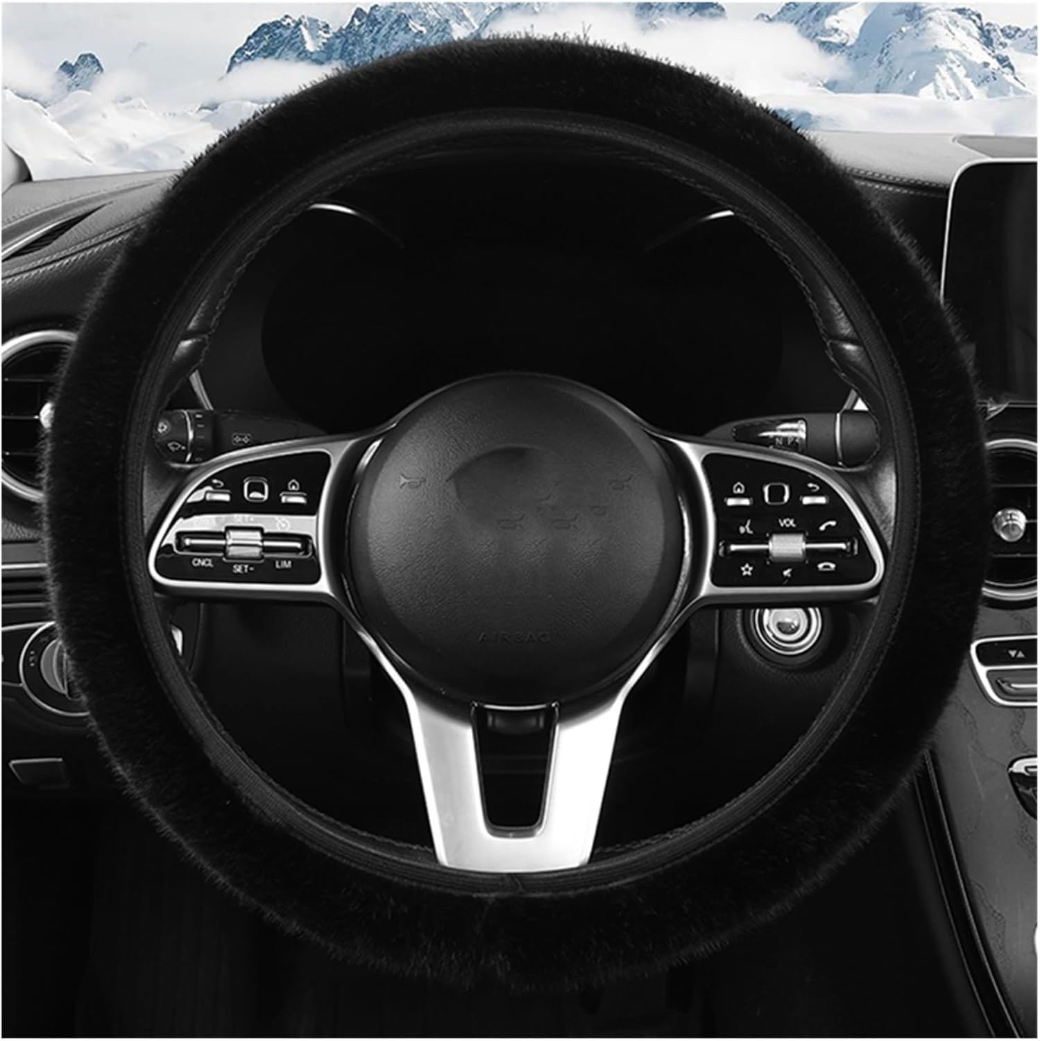 Car Steering Wheel Cover for Car Steering Wheel Cover Plush Car Accessories Easy to Install Stylish and Beautiful (Color : 2#)