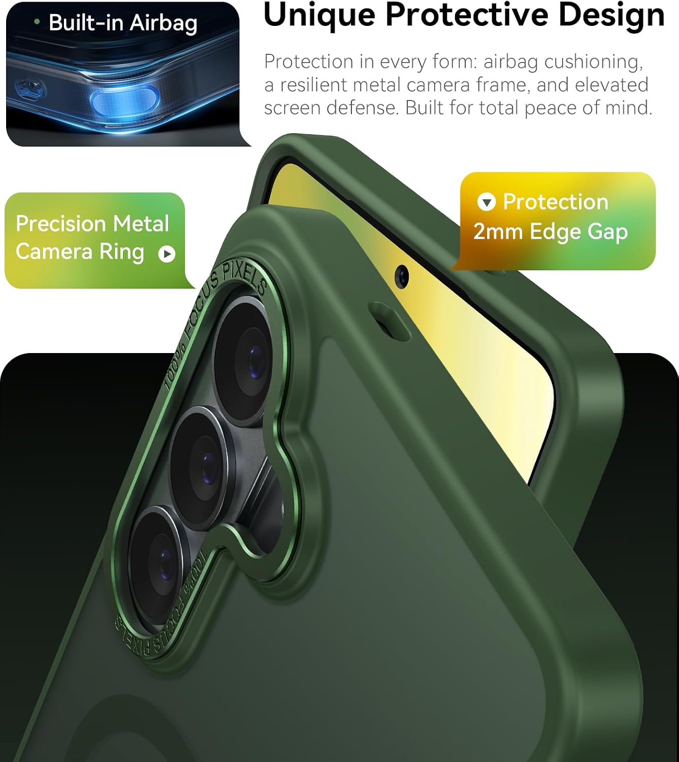 BENTOBEN Magnetic for Samsung Galaxy S26 Case 2026 [Compatible with Magsafe] [Military-Grade Protection] Slim Cute Shockproof Matte Women Men Phone Cases for Samsung S26 6.3", Green