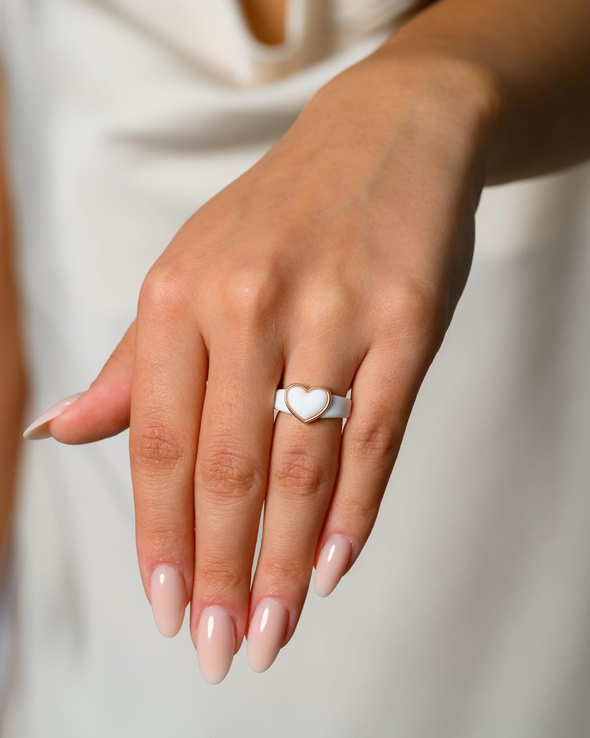 Rinfit Women’s Heart Ring – Silicone Wedding Band with Metal Heart, Cubic Zirconia or Plain Metal Frame - Patent Pending Design - Image 7