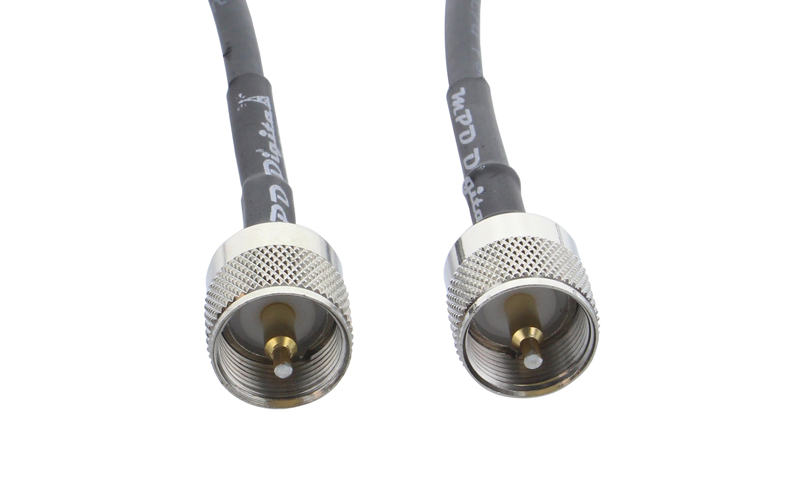 MPD Digital RG58-PL259-PL-259-male-8FT RG-58 CB Ham Radio Coaxial Cable Pigtail Jumper with UHF PL-259 Male connectors MILSPEC MIL-C-17 RF coaxial