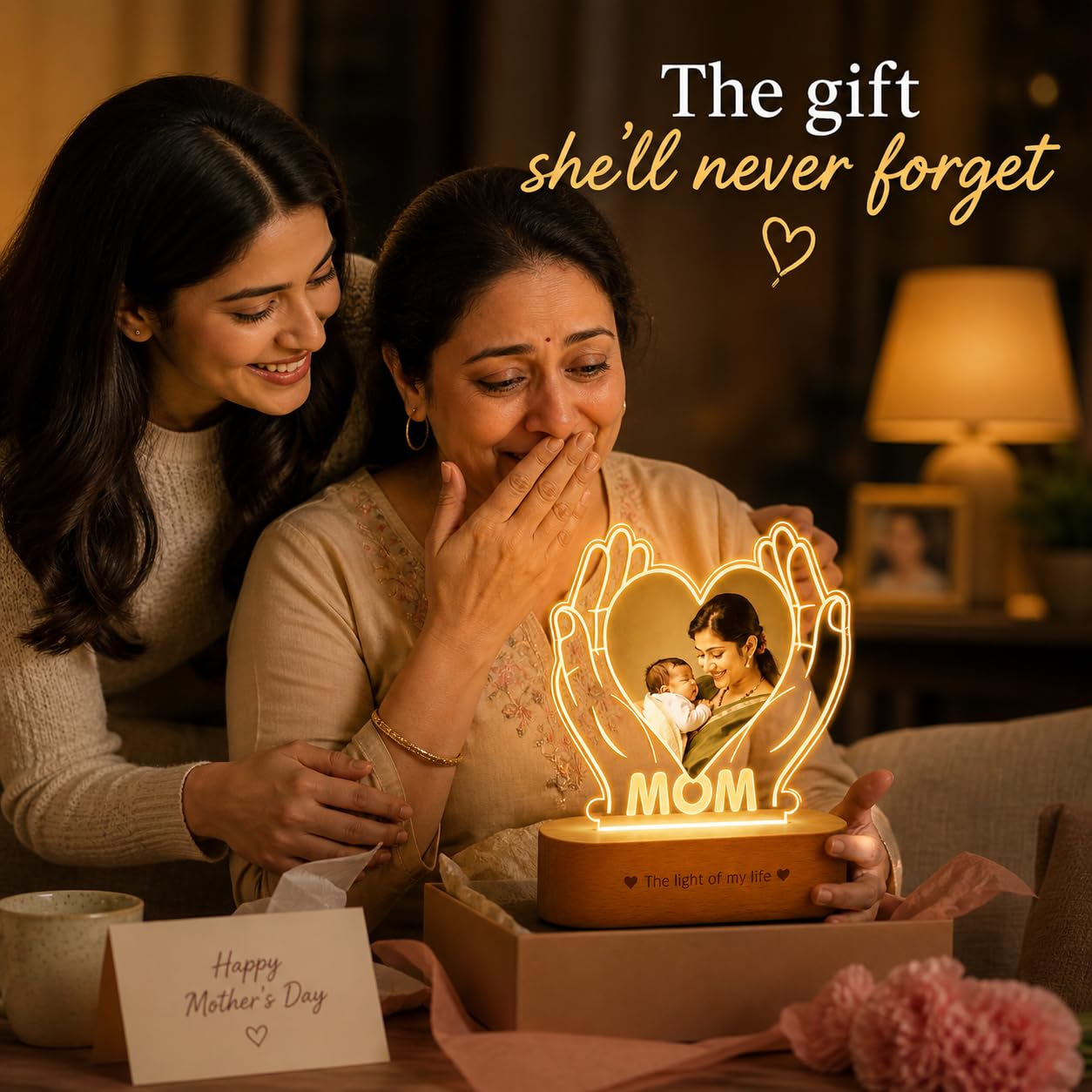 Personalized Mother's Day Lamp - Custom Photo Gift -3 Personalized Mother's Day Lamp - Custom Photo Gift -3