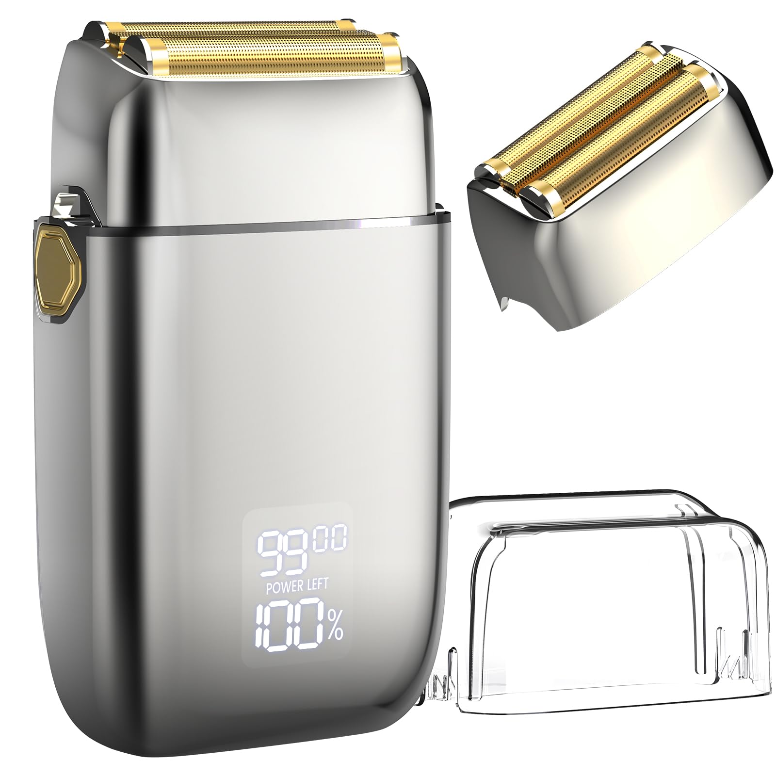 Electric Razor for Men Face, Bazivve Electric Shavers for Men, Foil Shaver with 3 Adjustable Speeds, Rechargeable Waterproof Close Shave Trimmer with