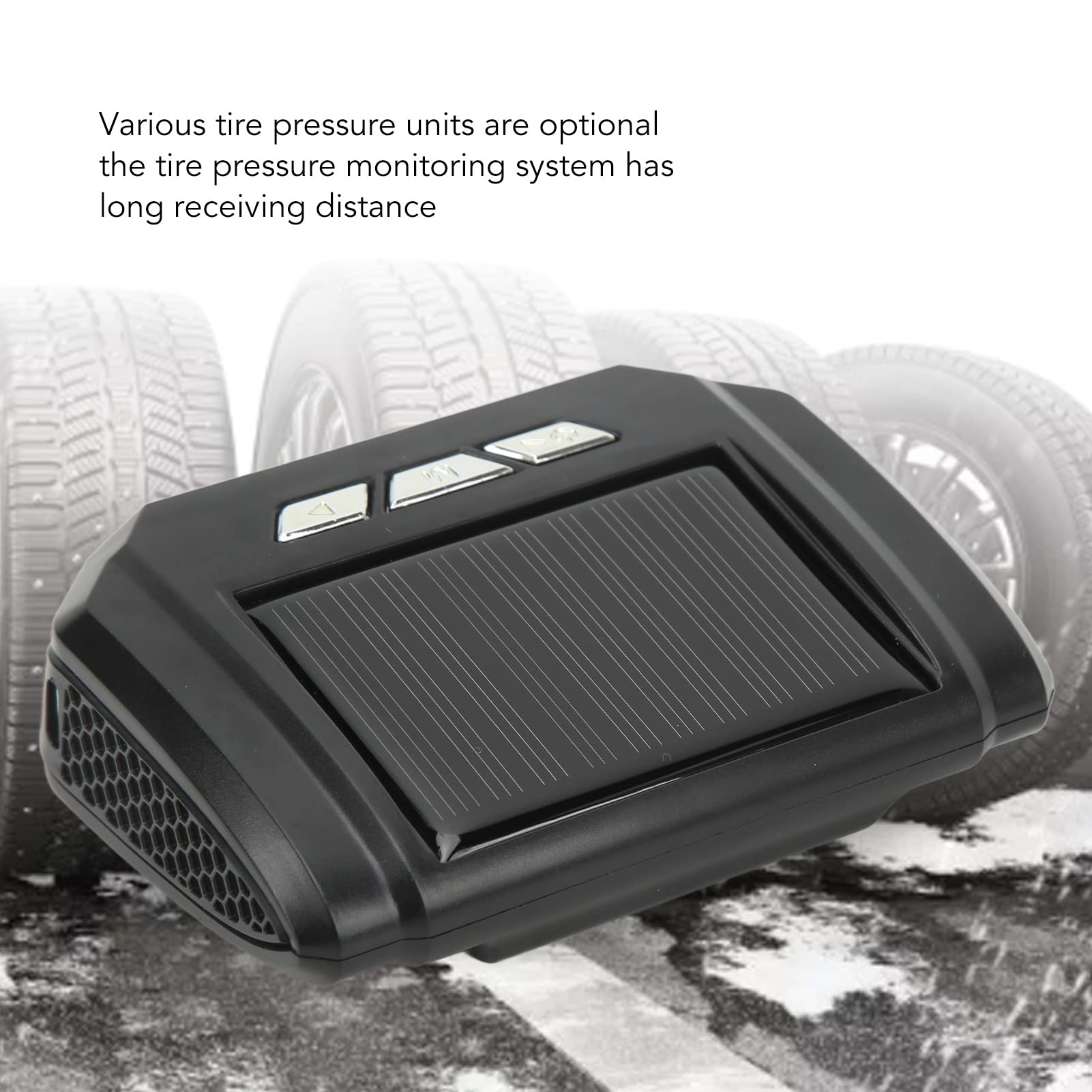 VOBOR Sistema di Monitoraggio della Pressione dei Pneumatici, Monitor TPMS Wireless Solare Impermeabile IP67 con 6 Sensori Esterni per Camper Leggeri