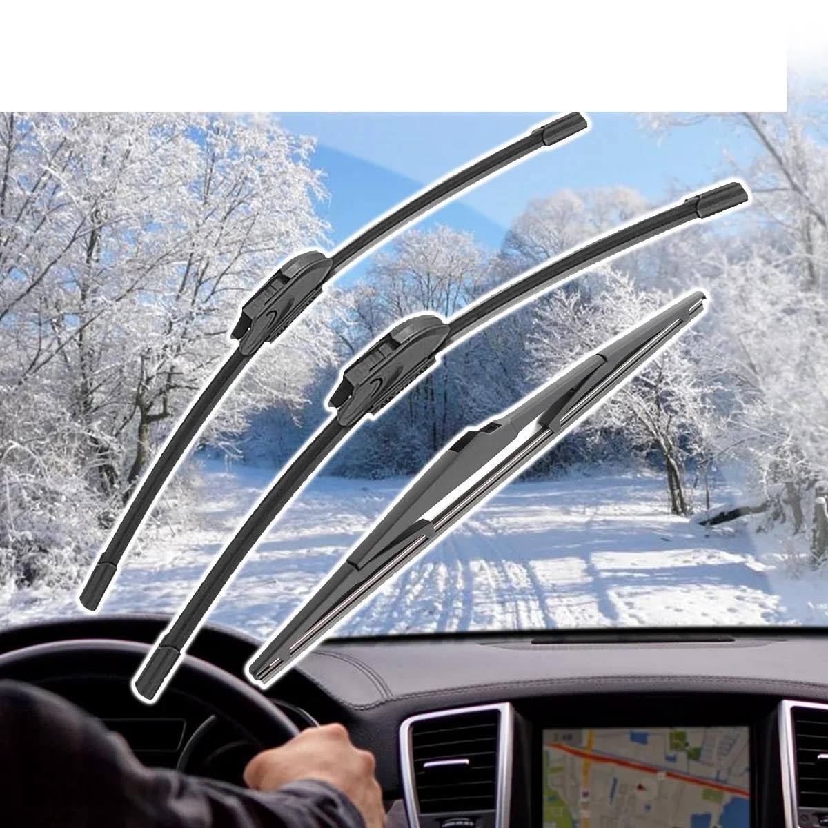 Accesorios Para Cepillos Escobillas Limpiaparabrisas Delanteras Y Traseras De 24" + 18" + 14" Para Mazda CX-5 CX5 KE 2012-2017