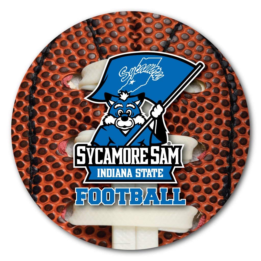 VictoryStore Coasters - Indiana State University Coaster Set, Football Design, Set of 4