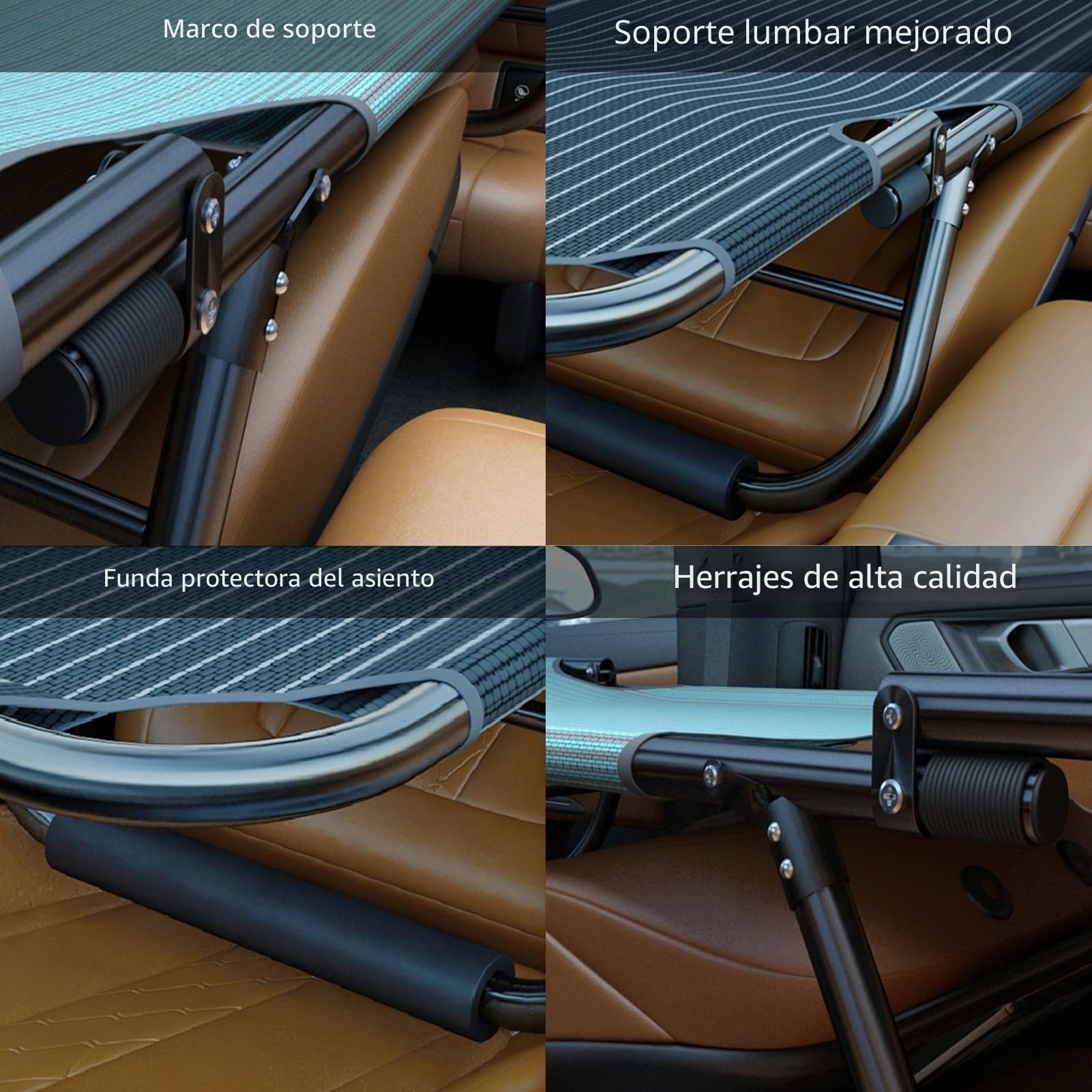 Colchones para Coches No Inflables, Camas De Viaje Plegables, Camas De Camping Al Aire Libre, Fáciles De Limpiar, para Asientos Traseros En La Mayoría De Los Coches (Color : Azul, S : 163x56)
