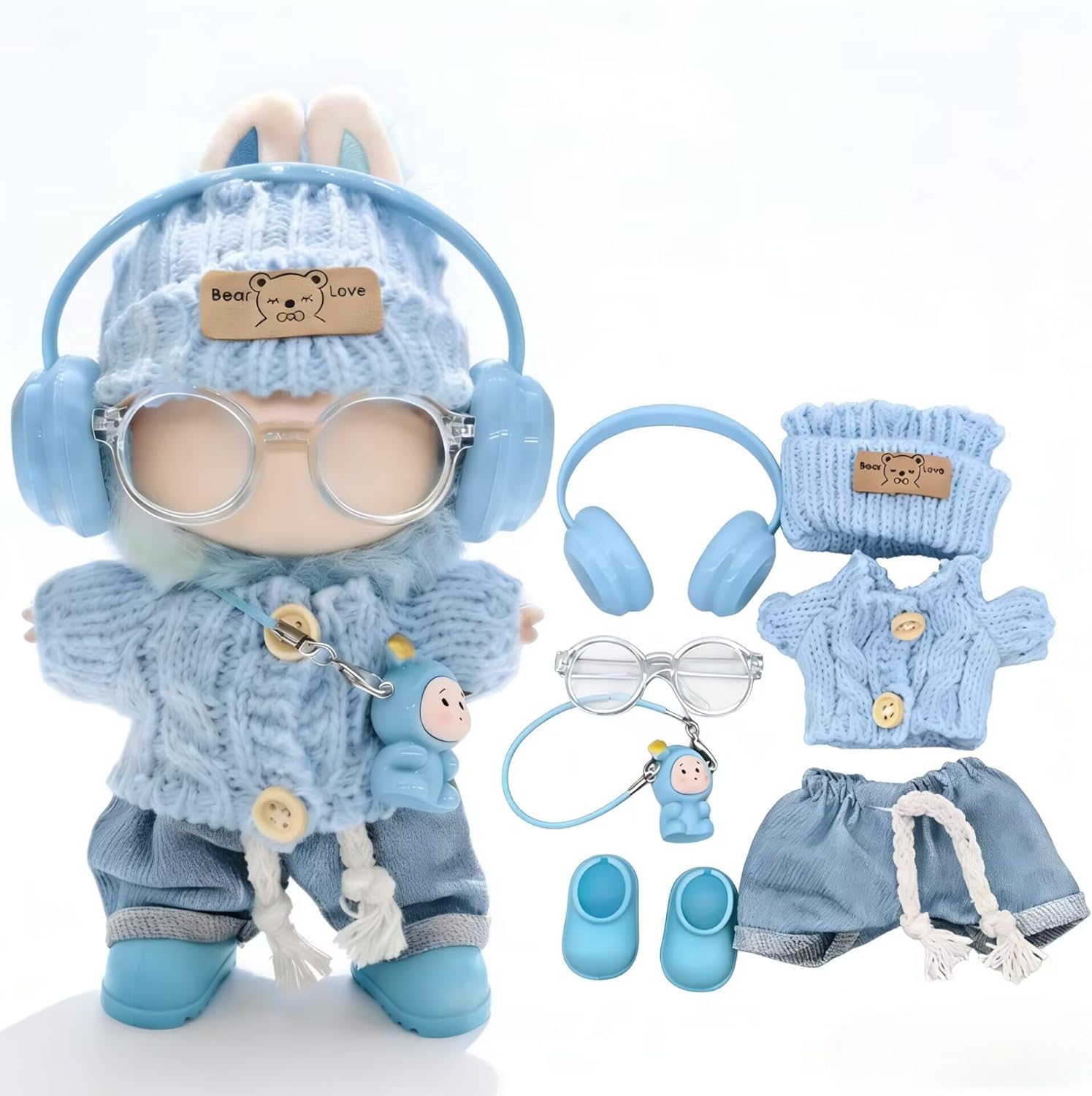 Amazon.co.jp: Rivulicrypta ラブブ 服 7点セット 17cm らぶぶ対応 