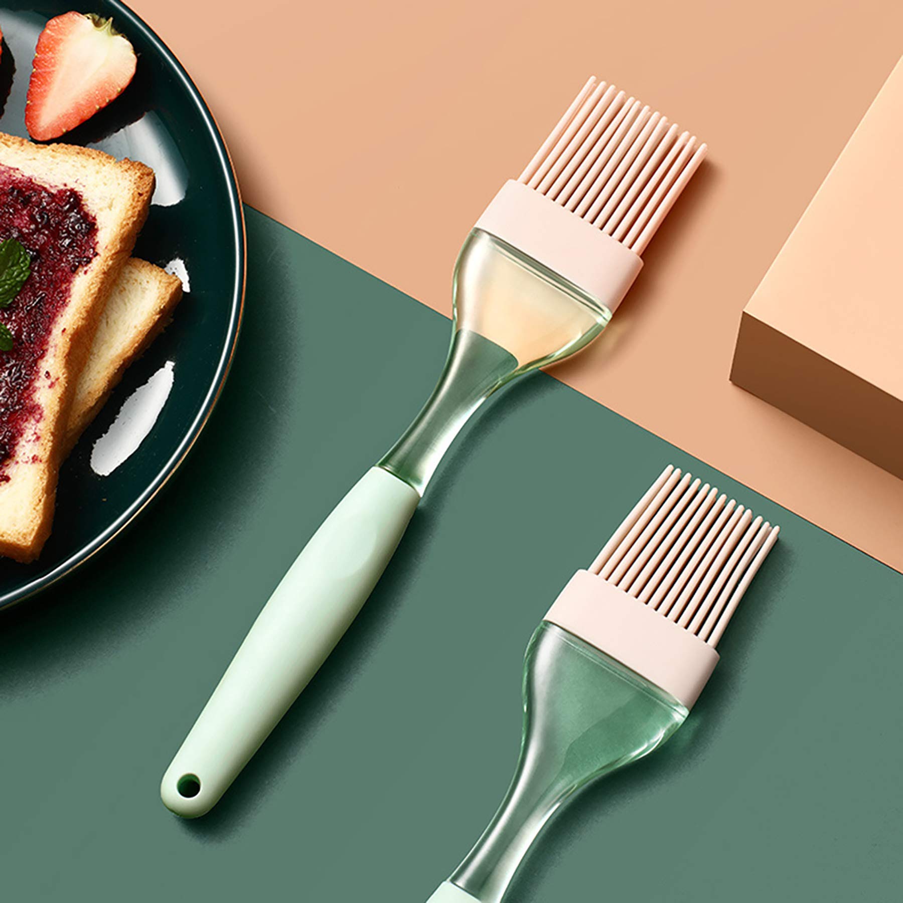 Silikon Backpinsel Set 4-teilig – Hitzebeständig Bis 230°C, Lebensmittelecht, Inkl. Aufhängeöse