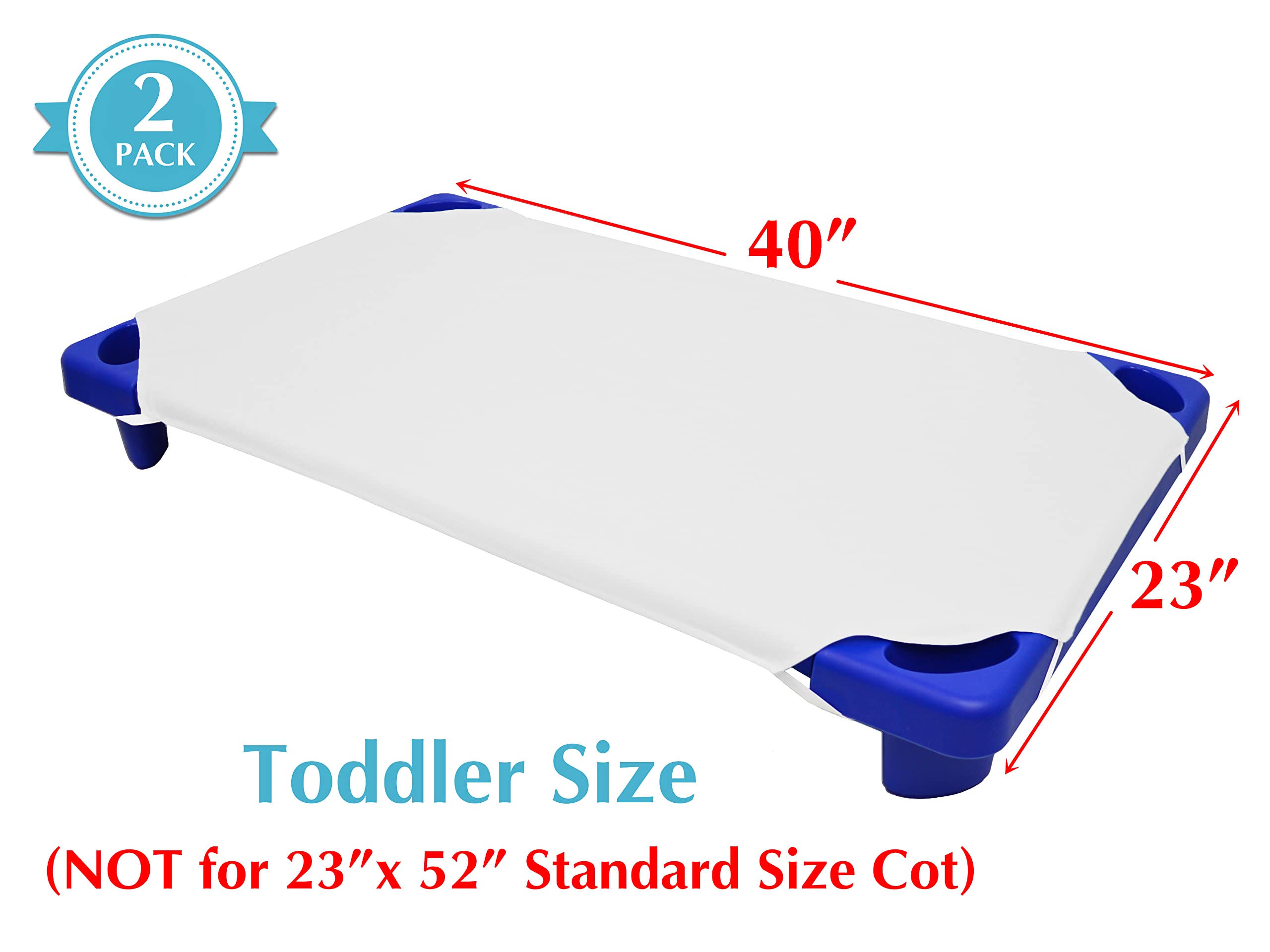 American Baby Company Paquete de 2 sábanas para Cuna Infantil de Mezcla de algodón y poliéster, Color Blanco, 23 x 40 Pulgadas, para niños y niñas
